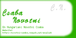 csaba novotni business card